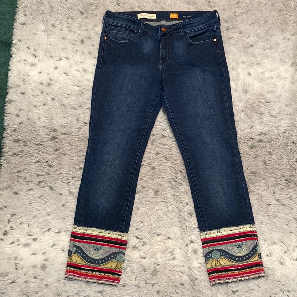 Pilcro and the Letterpress boho crops Size 30